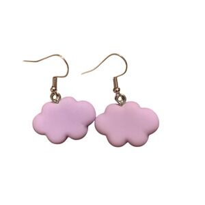 Pastel‎ pink and purple polymer clay earrings #kidcore #fairy